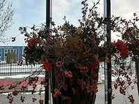 Decoratie zuil met pot met kunstbloemen - afbeelding 8 van  8
