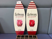 Decoratiemateriaal 2 houten surfplanken liefmans, 1 houten verdeelbak drogheria alimentari - afbeelding 2 van  6