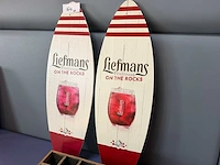 Decoratiemateriaal 2 houten surfplanken liefmans, 1 houten verdeelbak drogheria alimentari - afbeelding 3 van  6