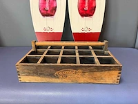 Decoratiemateriaal 2 houten surfplanken liefmans, 1 houten verdeelbak drogheria alimentari - afbeelding 4 van  6