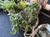 Decoratieve kunst planten in mand (8x) - afbeelding 2 van  4