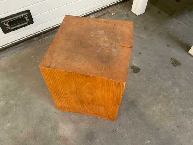 Decoratieve masief houten kubus - afbeelding 3 van  3