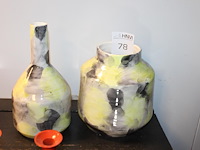 Decoratieve pottenset o.a. hoogte 25 cm. - afbeelding 1 van  2