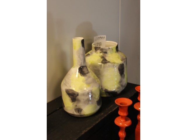 Decoratieve pottenset o.a. hoogte 25 cm. - afbeelding 2 van  2