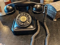 Decoratieve telefoon, zwart