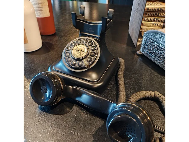 Decoratieve telefoon, zwart - afbeelding 2 van  3