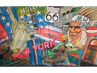 Decordoek: amerikaanse print - afbeelding 1 van  2