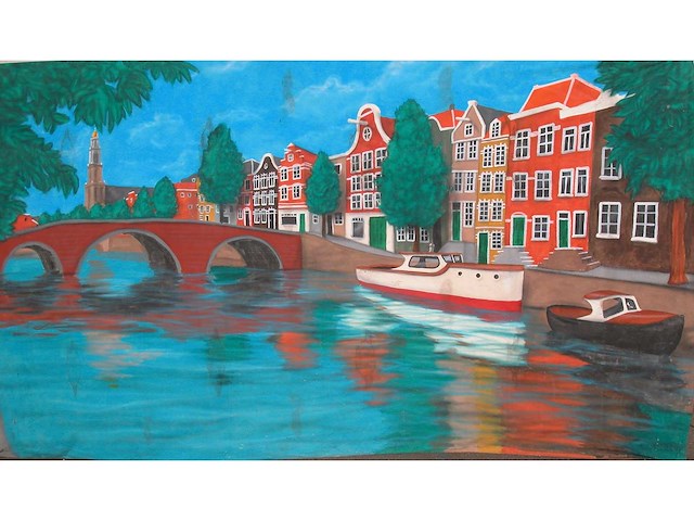 Decordoek: amsterdam overdag - afbeelding 1 van  2