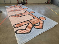 Decordoek: dansende mannen - afbeelding 1 van  3