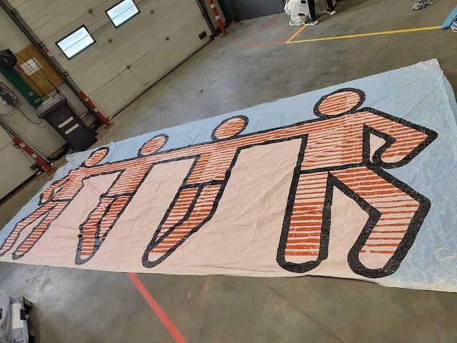 Decordoek: dansende mannen - afbeelding 2 van  3