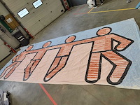 Decordoek: dansende mannen - afbeelding 2 van  3