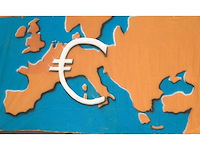 Decordoek: europa + euroteken - afbeelding 1 van  1