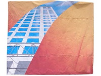 Decordoek: flat gebouw onder aanzicht - afbeelding 1 van  1