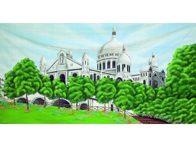 Decordoek: frankrijk kerk - afbeelding 1 van  1