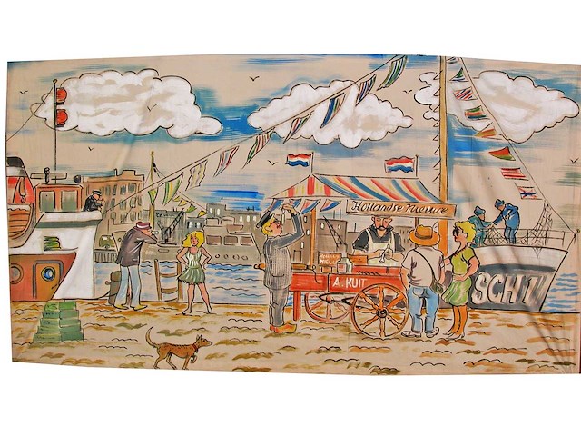 Decordoek: hollands haringstand - afbeelding 1 van  2