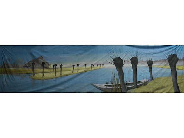 Decordoek: hollands polder landschap - afbeelding 1 van  2