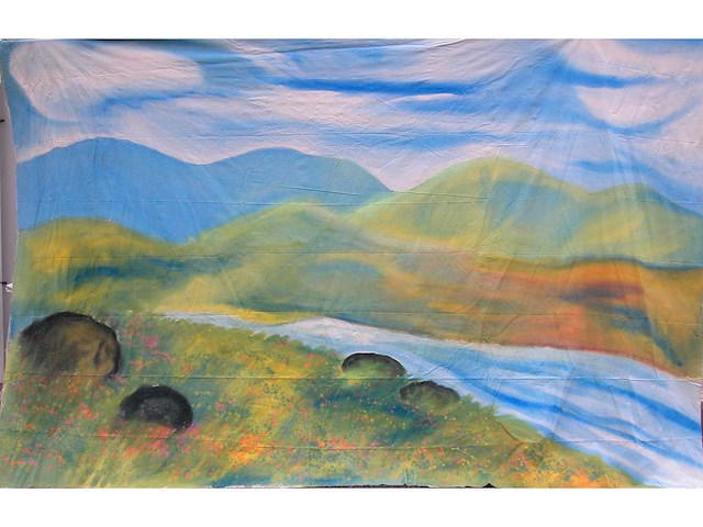 Decordoek: oosters dorp - afbeelding 1 van  1