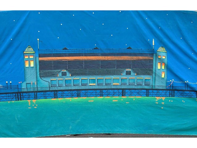 Decordoek: steiger by nacht - afbeelding 1 van  1