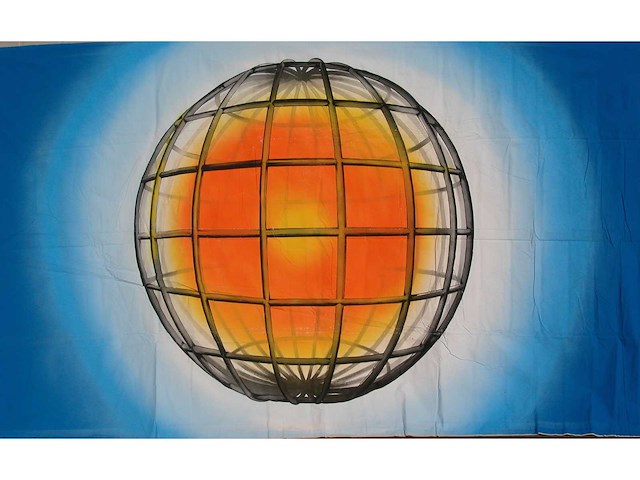 Decordoek: wereldbol - afbeelding 1 van  2