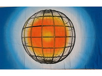 Decordoek: wereldbol - afbeelding 1 van  2