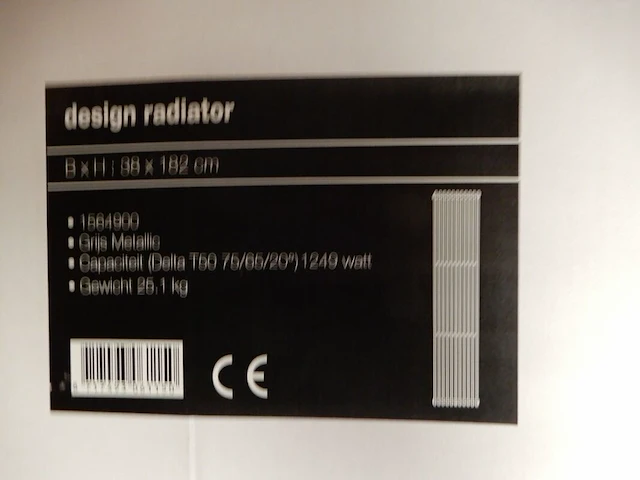 Decorradiator, antraciet, 1820x380 - afbeelding 4 van  4