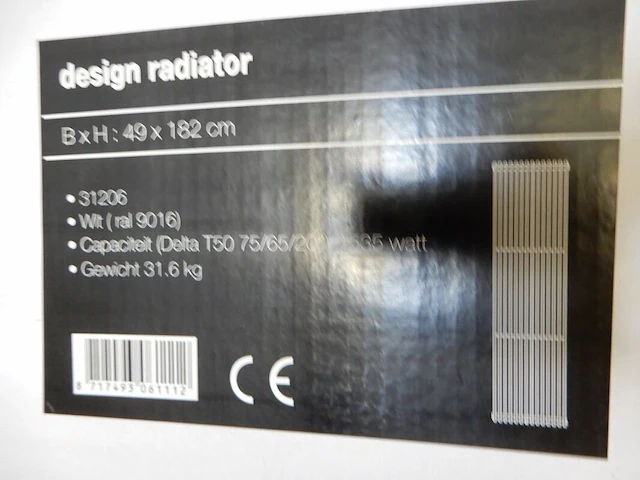 Decorradiator, wit, 1820x490 - afbeelding 5 van  5
