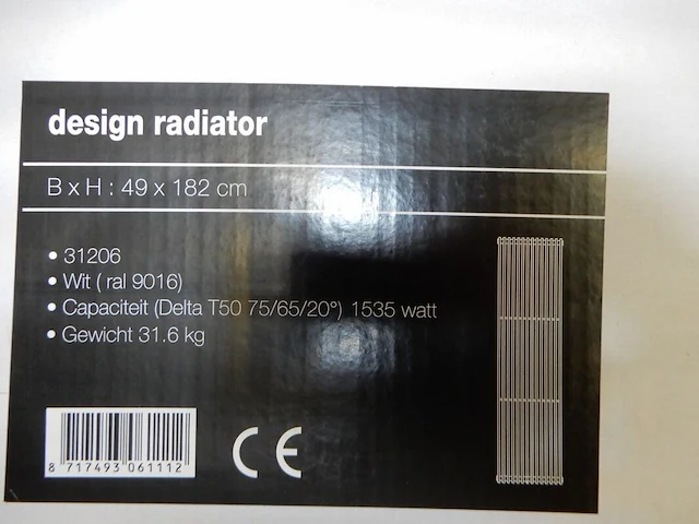 Decorradiator, wit, 1820x490 - afbeelding 5 van  5