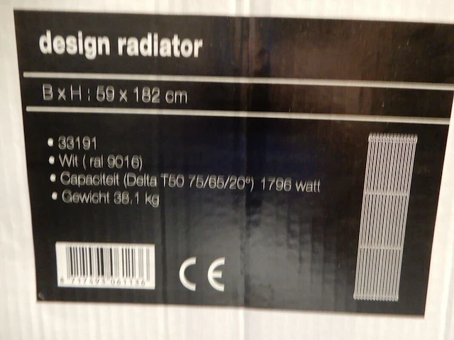 Decorradiator, wit, 1820x590 - afbeelding 5 van  5