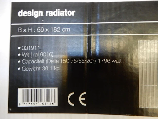 Decorradiator, wit, 1820x590 - afbeelding 4 van  4