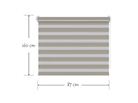 Decosol duo rolgordijn lichtdoorlatend t.b.v. draaikiepraam grijs - afbeelding 3 van  5