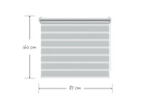 Decosol duo rolgordijn lichtdoorlatend t.b.v. draaikiepraam wit - afbeelding 2 van  5