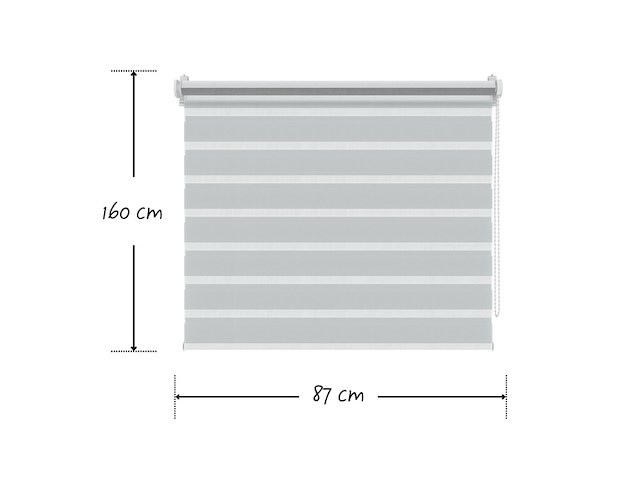 Decosol duo rolgordijn lichtdoorlatend t.b.v. draaikiepraam wit - afbeelding 2 van  6