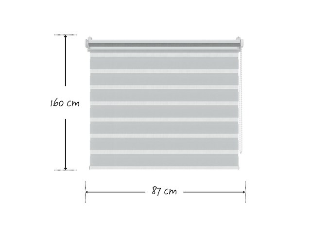 Decosol duo rolgordijn lichtdoorlatend t.b.v. draaikiepraam wit - afbeelding 4 van  6