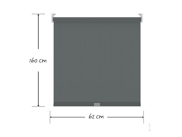 Decosol rolgordijn lichtdoorlatend t.b.v. draaikiepraam antraciet - afbeelding 2 van  5