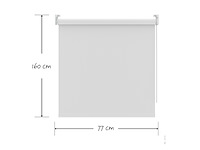 Decosol rolgordijn verduisterend t.b.v. draaikiepraam wit 77x160 cm - afbeelding 2 van  5