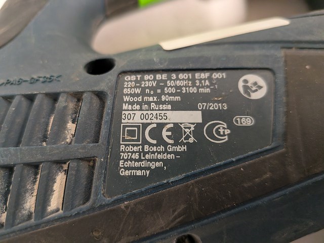 Decoupeerzaagmachine - 230v bosch, gst 90 be, bouwjaar 2013 - afbeelding 5 van  6