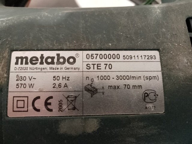 Decoupeerzaagmachine 230v, metabo, ste 70, 2005 - afbeelding 5 van  5