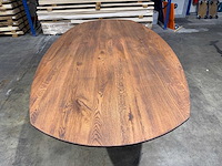 Deens ovaal eiken eetkamertafel 240cm. - afbeelding 3 van  3