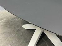 Deens ovaal zwart gelakte eetkamertafel 200 cm met onderstel spin - afbeelding 4 van  4