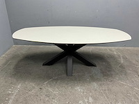 Deens ovale eetkamertafel 220x110x75 cm - afbeelding 1 van  7