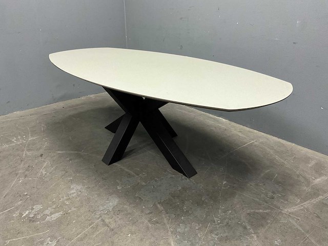 Deens ovale eetkamertafel 220x110x75 cm - afbeelding 2 van  7