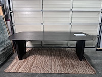 Deens ovale tafel | massief eiken, noga design, syko, donkerbruin - afbeelding 1 van  4