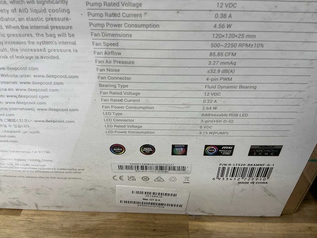 Deepcool lt520 cpu cooler - afbeelding 2 van  2