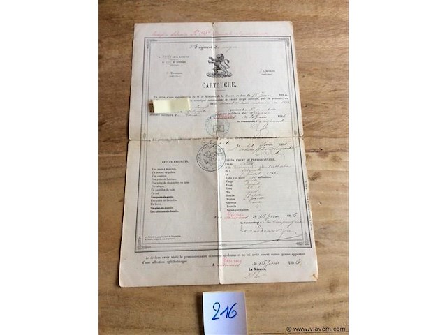 Def. verlof 1886. - afbeelding 1 van  3