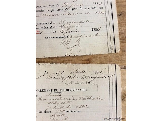 Def. verlof 1886. - afbeelding 3 van  3