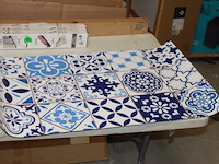 Deflsblauw e grote place mat 1x - afbeelding 2 van  5