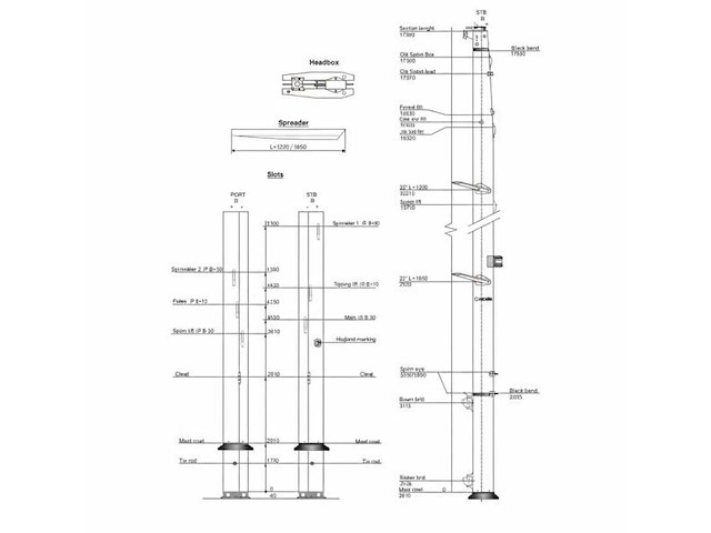 Dehler elvstrom 38 conventional aluminium mast 17.9m - k24-c227-12377 - afbeelding 1 van  1