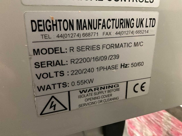 Deighton r series formatic m/c burger formeermachine - afbeelding 8 van  8