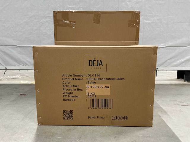 Déja - emma - beige - fauteuil (2x) - afbeelding 2 van  2