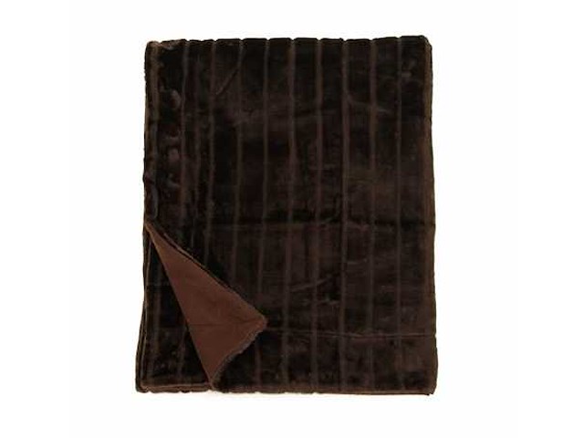 Deken bont sabel bruin 150x200 cm (2x) - afbeelding 2 van  2